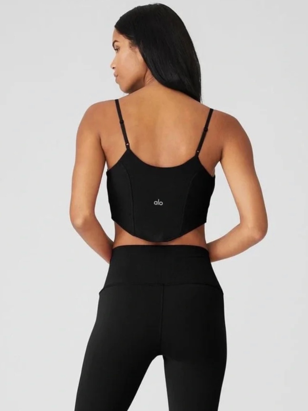 Alo Soft Sculpt Bra Tank - Black - Picture 2 of 4